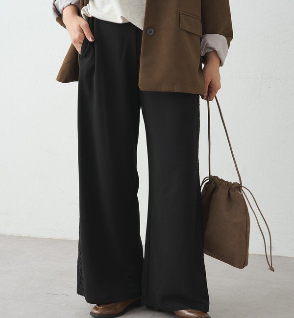  「サイドレースラインパンツ」|その他|ブラック