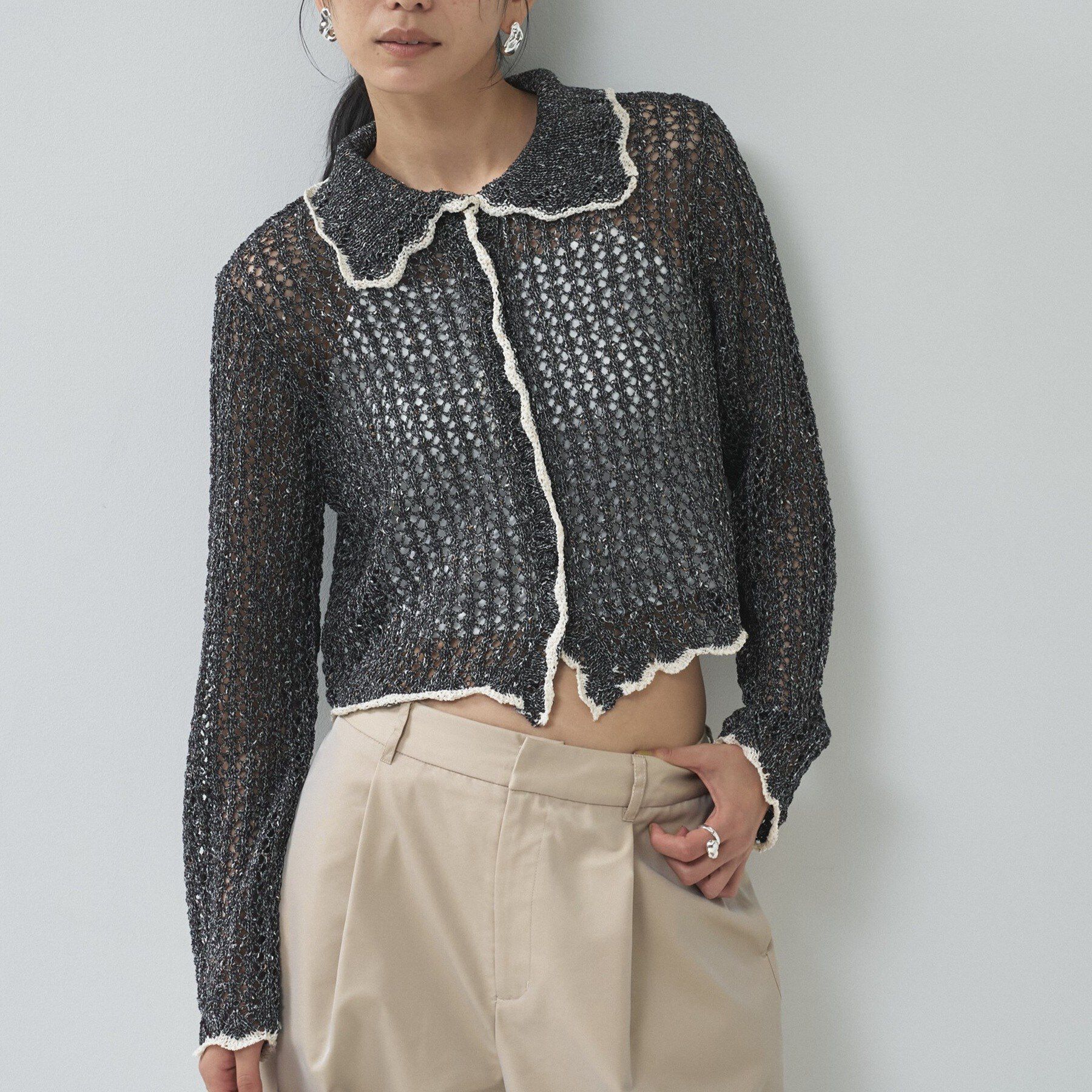 GALLEST「【一部店舗限定】ネップメッシュカーディガン」|カーディガン|
