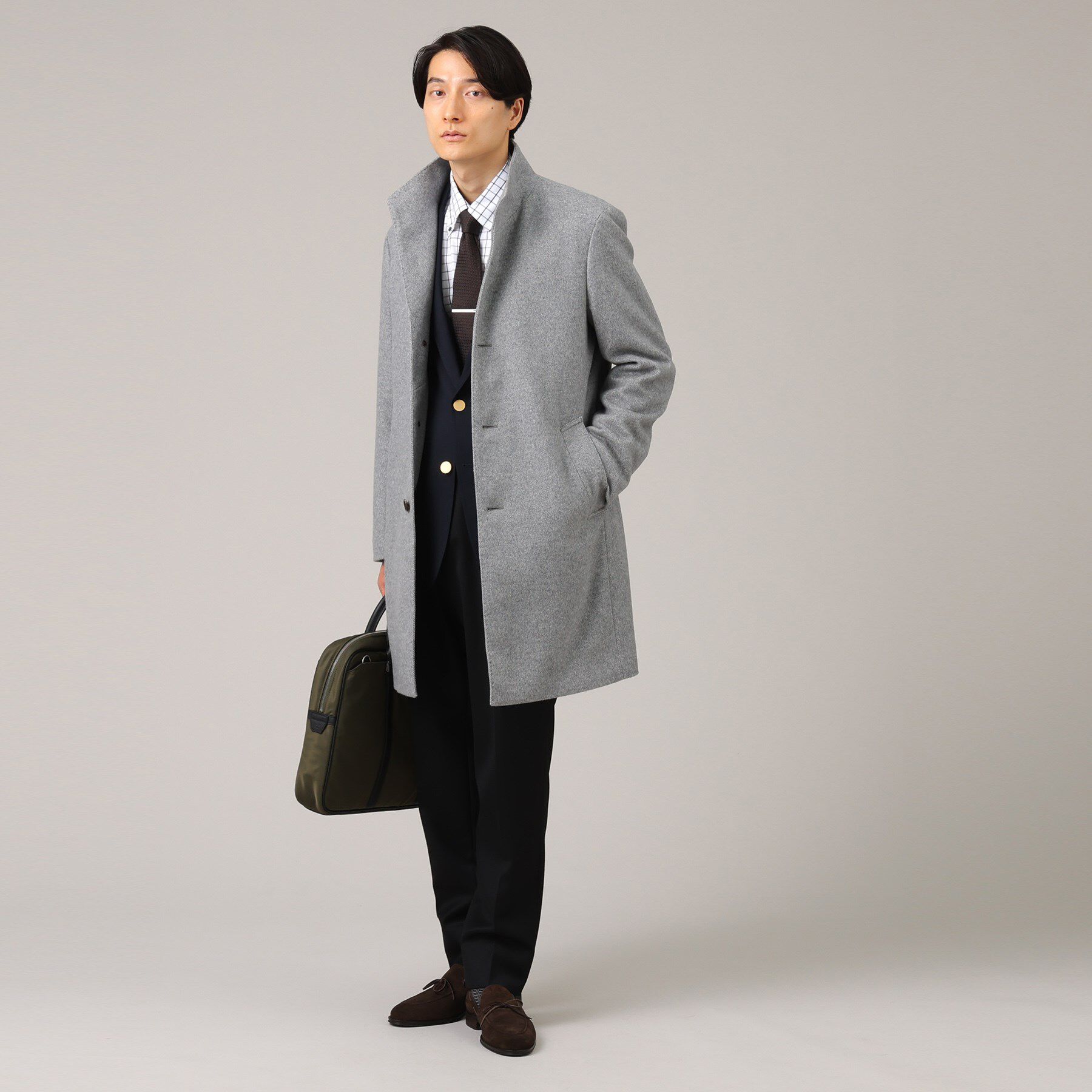 TAKEO KIKUCHI「【ウールカシミヤブレンド】ビーバー調 スタンドカラー コート」|その他|