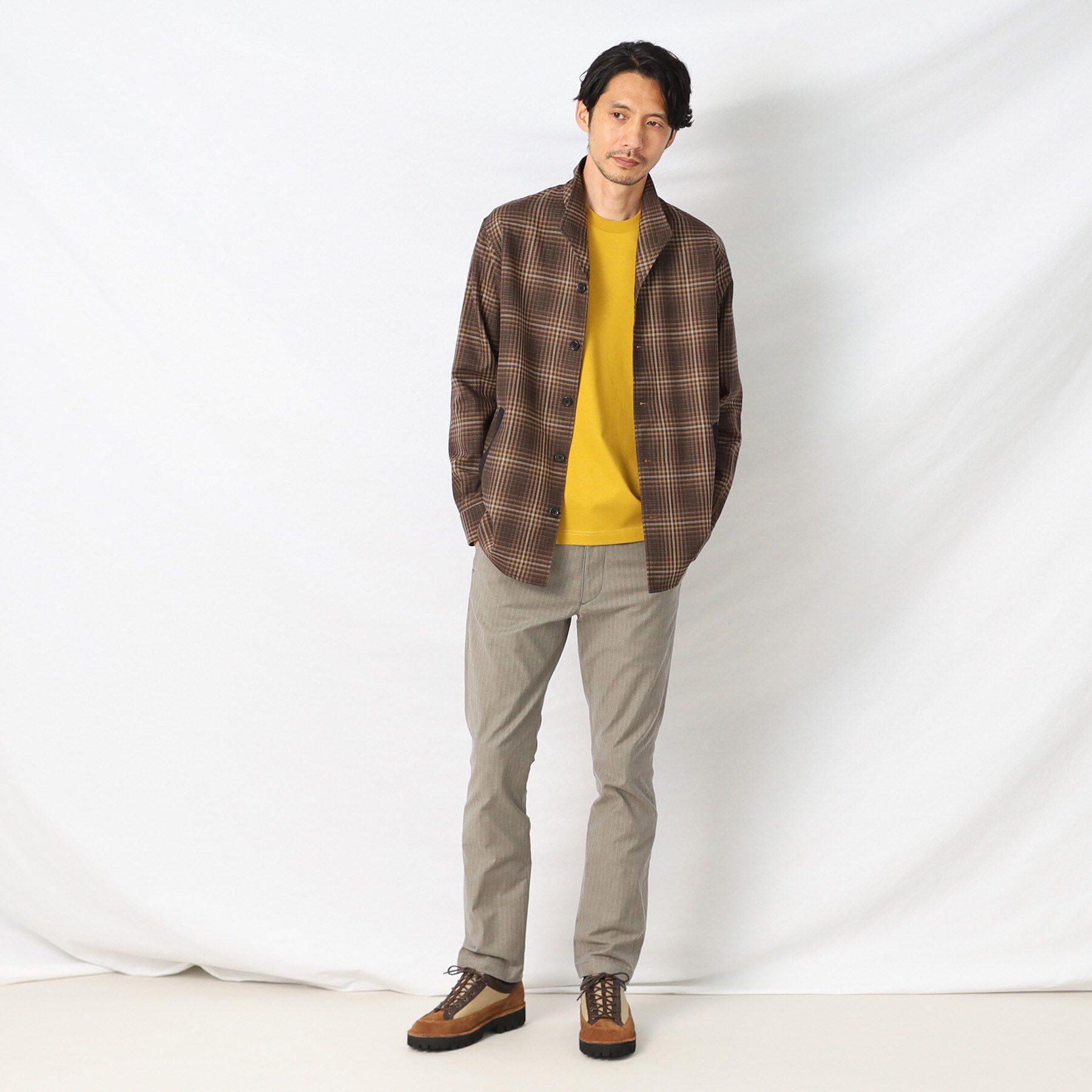 TAKEO KIKUCHI「【Made in JAPAN】播州織 ヘリンボン ストレート パンツ」|その他|