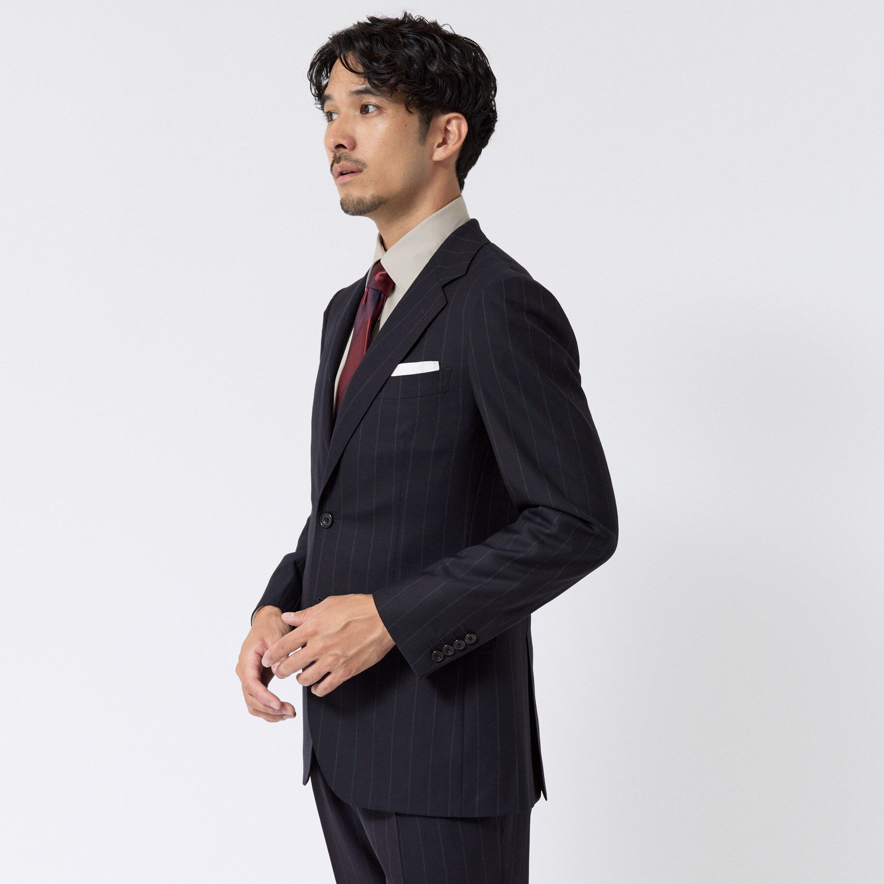 TAKEO KIKUCHI「Super140&rsquo;s ワイド ストライプ スーツ」|スーツ|