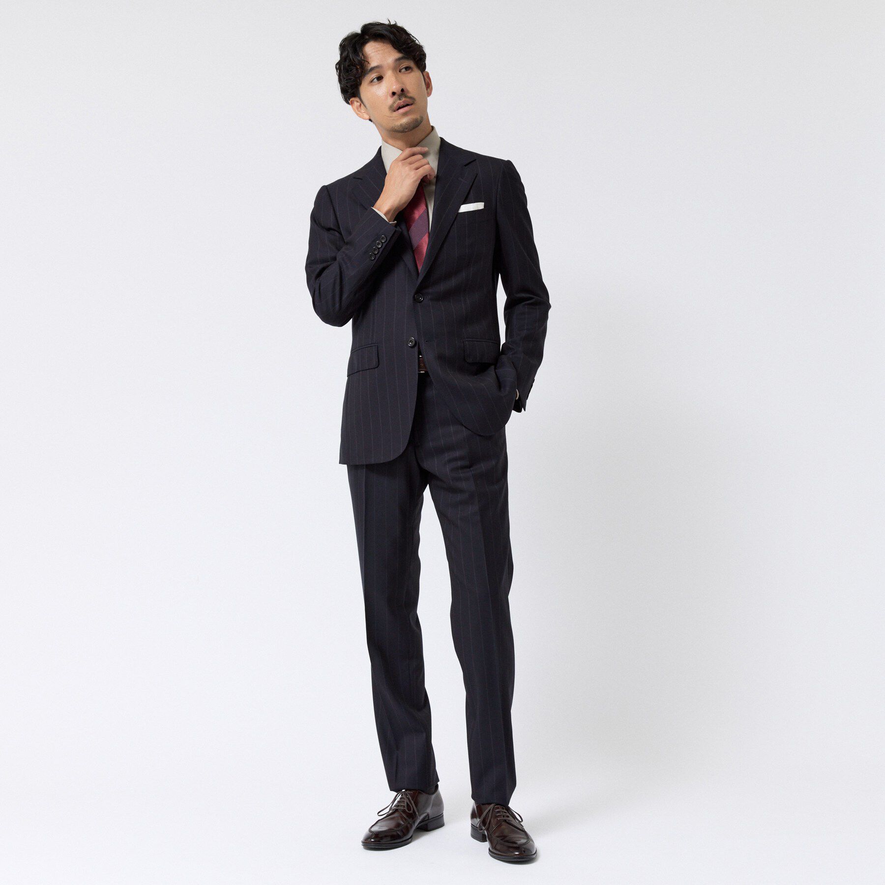TAKEO KIKUCHI「Super140&rsquo;s ワイド ストライプ スーツ」|スーツ|