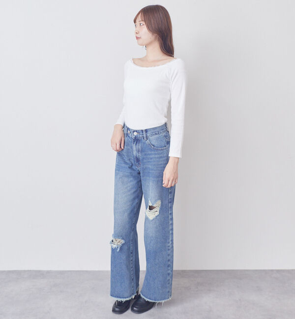archives「レーストリムカップ付オフショルＴＯＰＳ」|Tシャツ・カットソー|