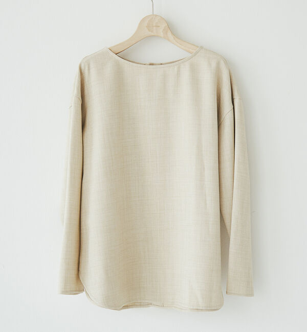 Doux archives「ウォッシャブルバックボタンブラウス」|シャツ・ブラウス|BEIGE