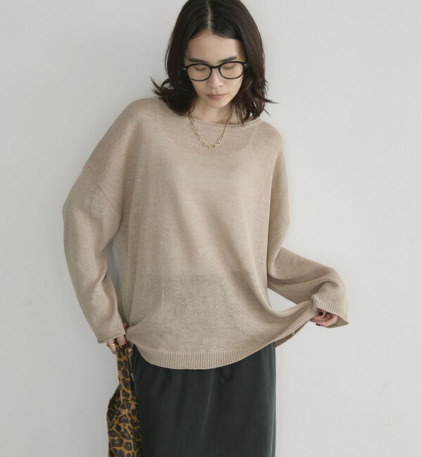 Doux archives「ペーパーヤーンプルオーバー／」|ニット・セーター|BEIGE