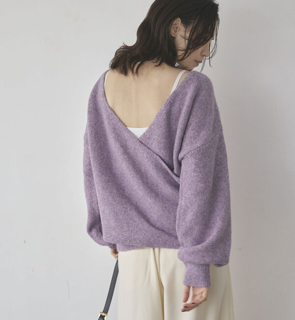 Doux archives「カシュクールニット」|ニット・セーター|PURPLE