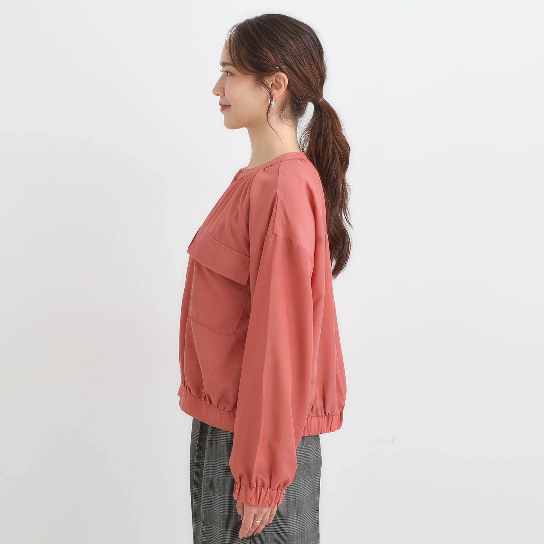 SHOO･LA･RUE「【S-LL】寒暖差のある時期に 大人上品なシアーブルゾン」|ブルゾン・スタジャン|