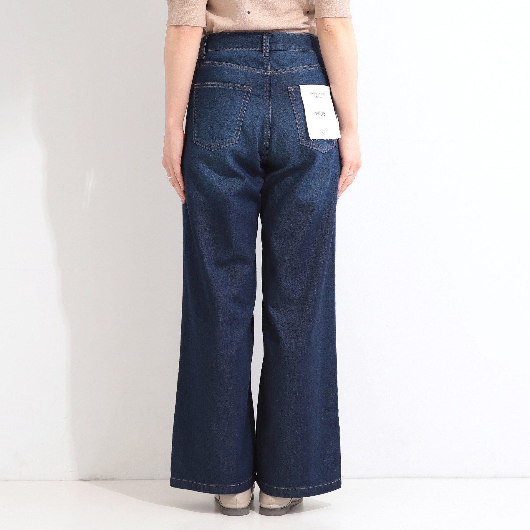 SHOO･LA･RUE「【洗濯機可】軽い着ごこちライトオンスデニムワイドパンツ」|その他|