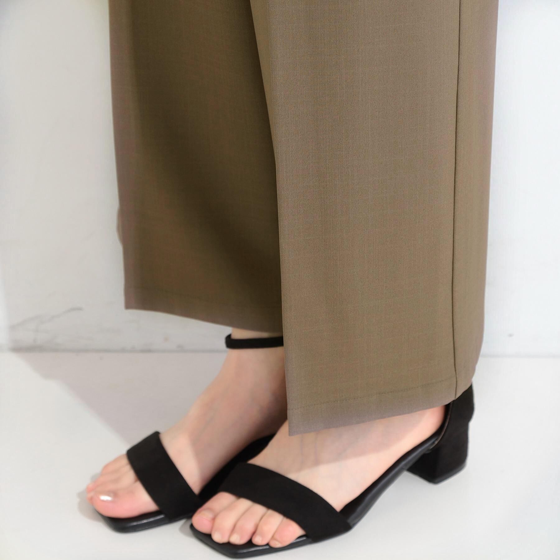 SHOO･LA･RUE「【着丈選べる/洗濯後しわになりにくい/S-LL】大人の上品シルエット センタープレスタックワイドパン」|その他|