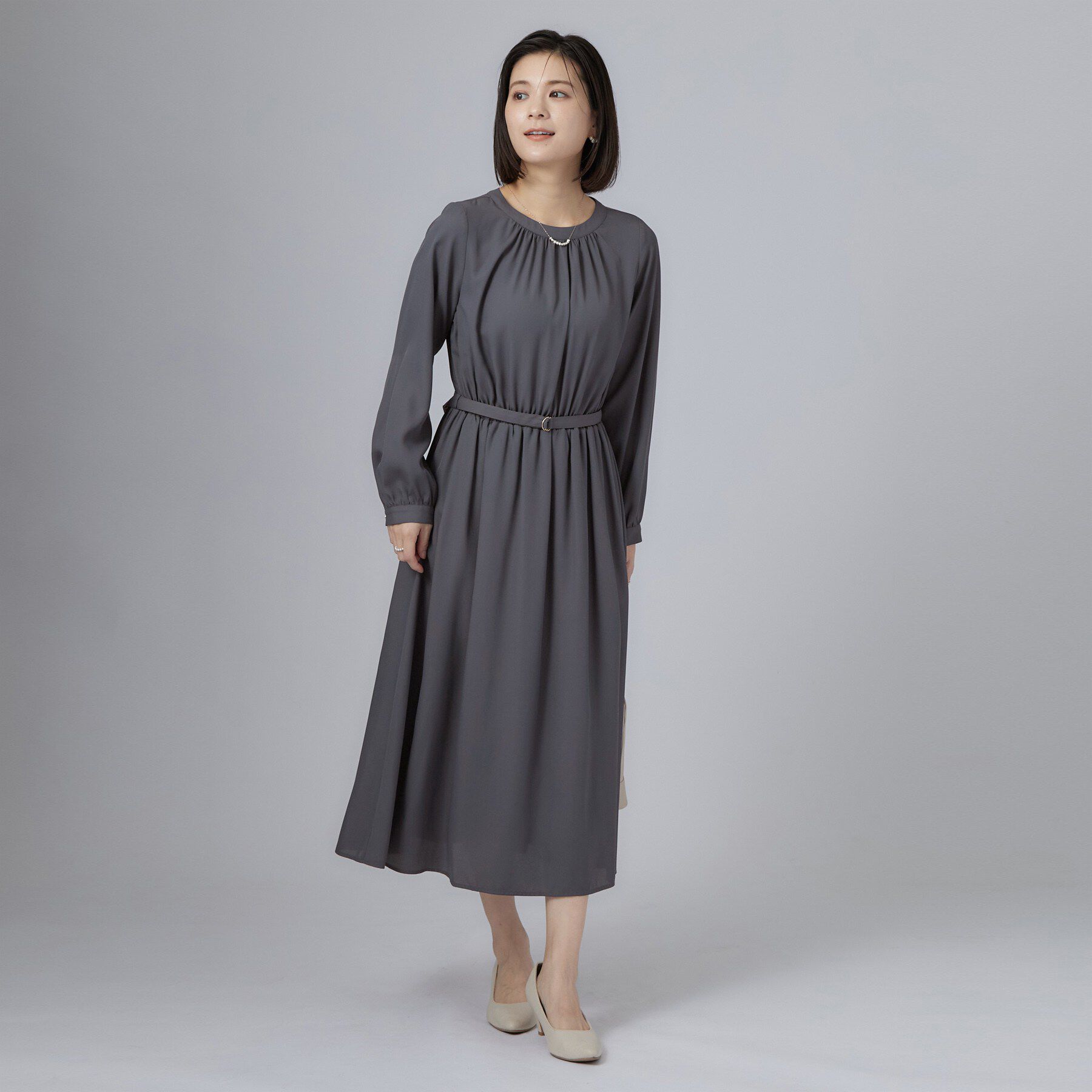 SHOO･LA･RUE「セレモニージョーゼットギャザーワンピース」|ワンピース|