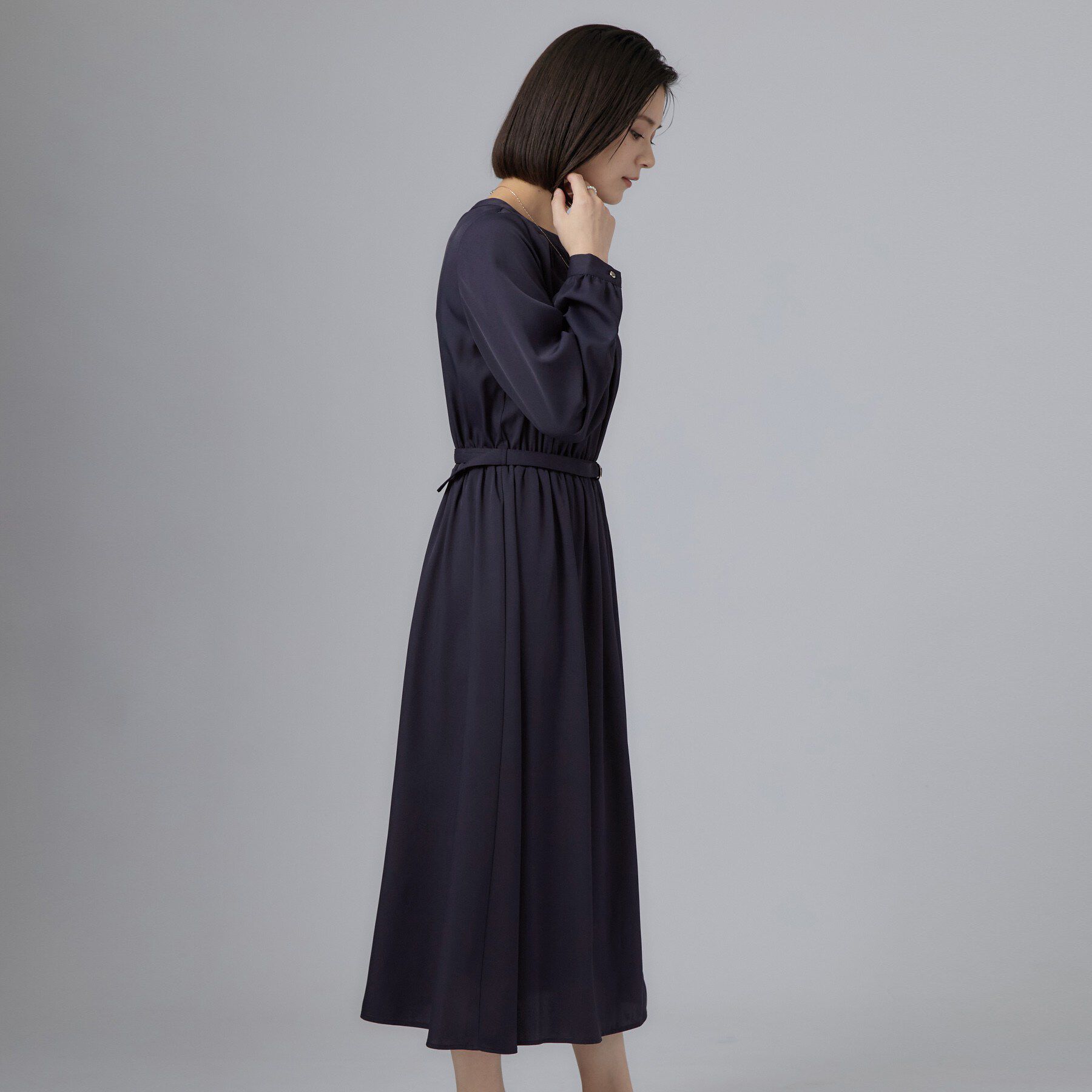 SHOO･LA･RUE「セレモニージョーゼットギャザーワンピース」|ワンピース|