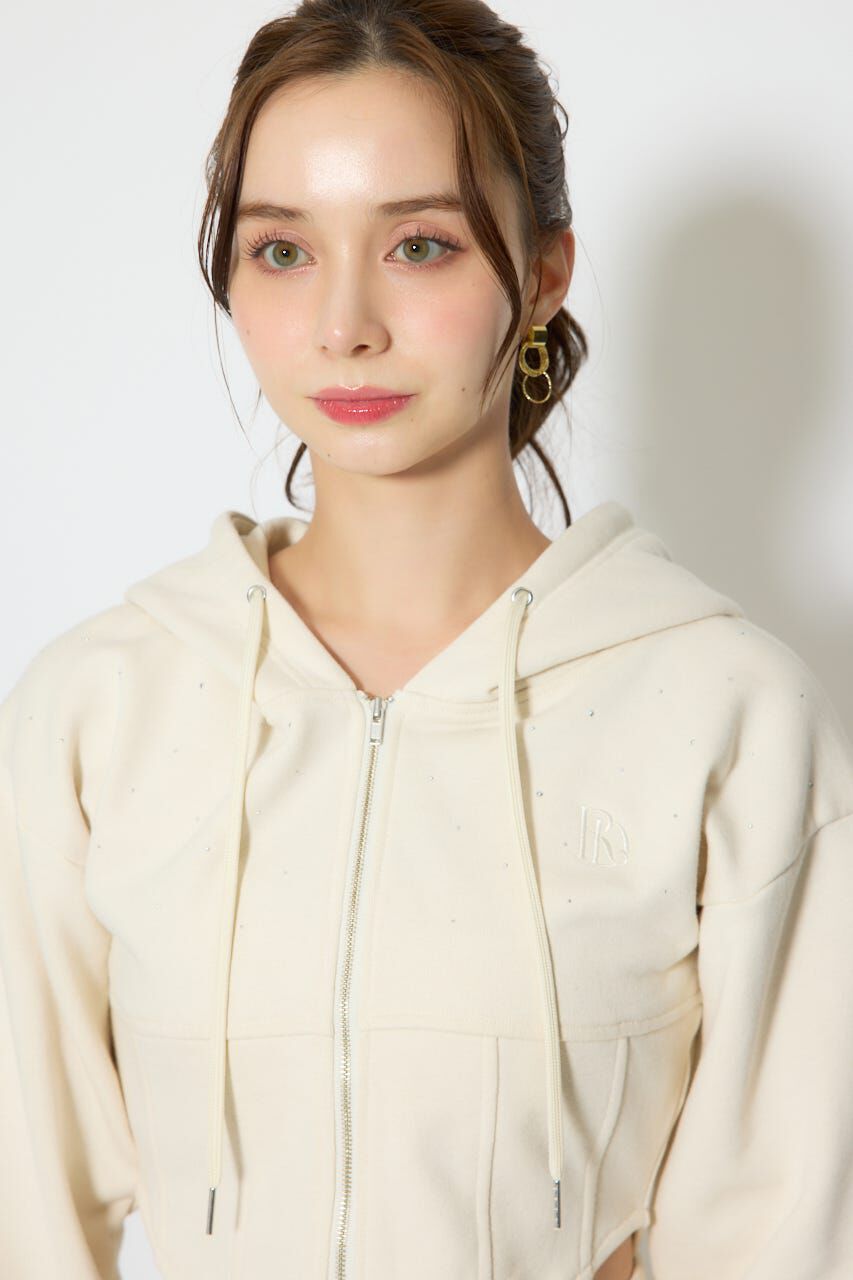 rienda「ビスチェディティールフードスウェット」|Tシャツ・カットソー|