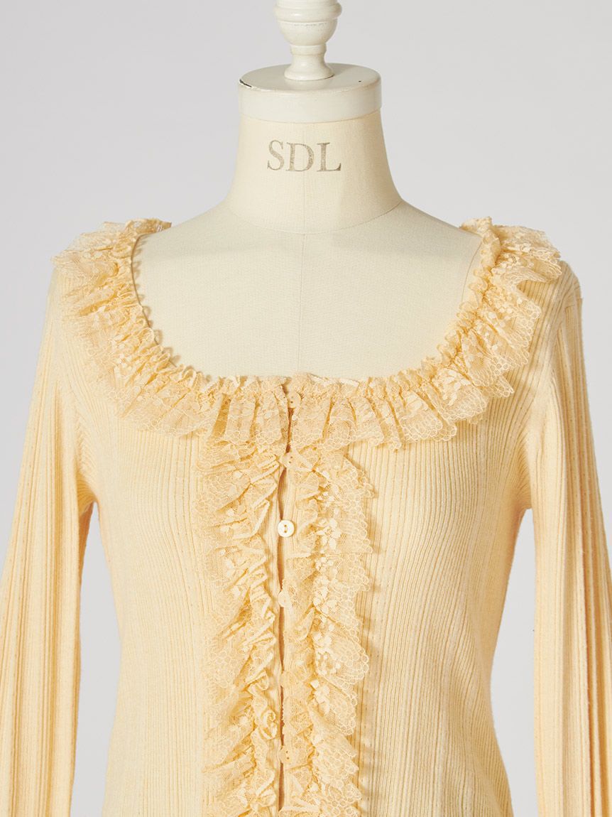 SNIDEL「【ベストセラー/多色展開】フリルニットプルオーバー」|ニット・セーター|