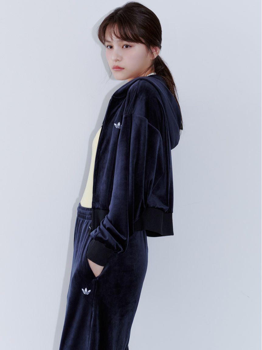 SNIDEL「【adidas Originals】ESS VELOUR PANT /エッセンシャルズ ベロアパンツ」|チノ|