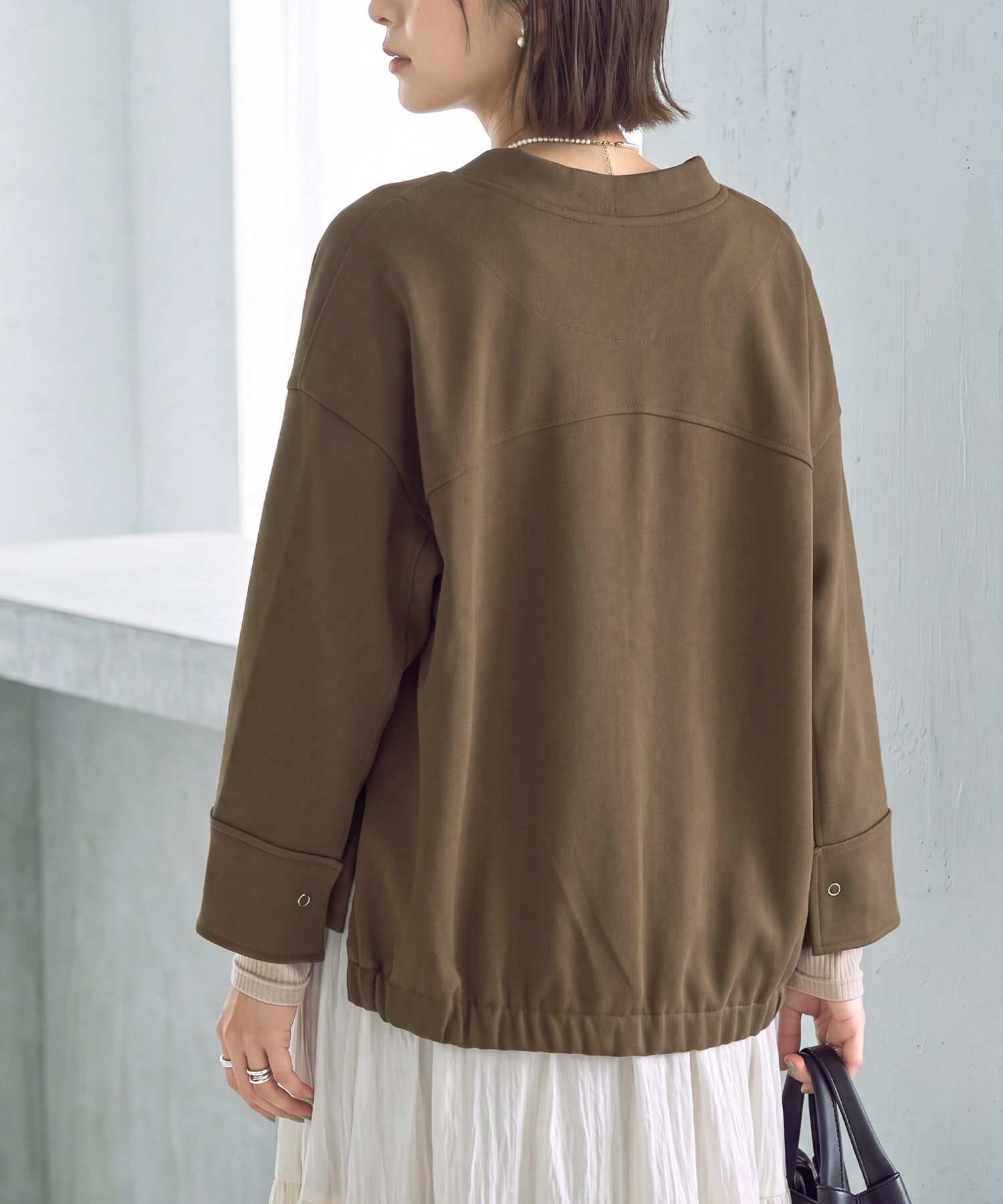 STYLE DELI「厚地ジョーゼットブルゾンジャケット」|その他|