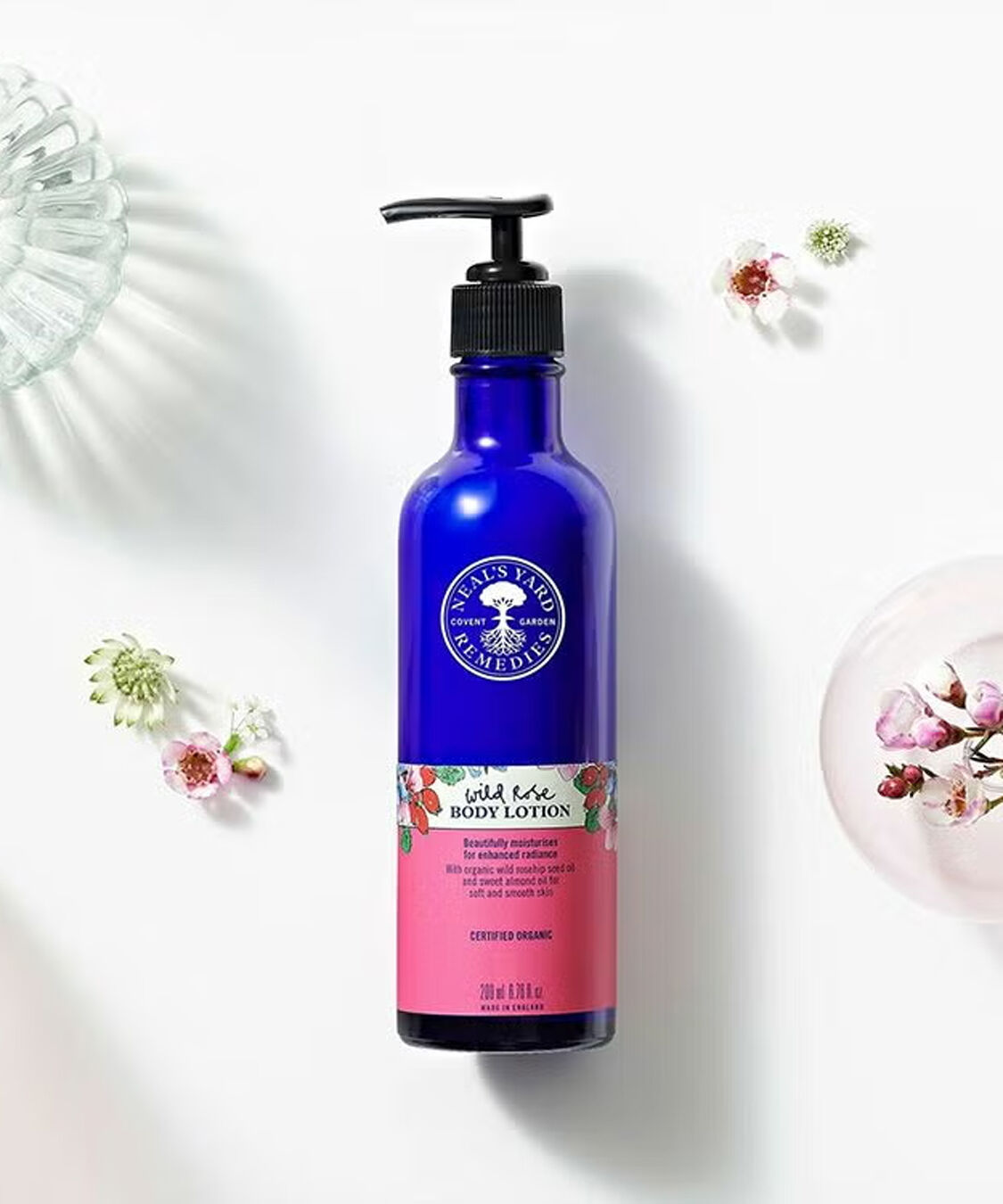 NEAL&rsquo;S YARD REMEDIES「ワイルドローズ ボディローション 200mL」|ボディ保湿|