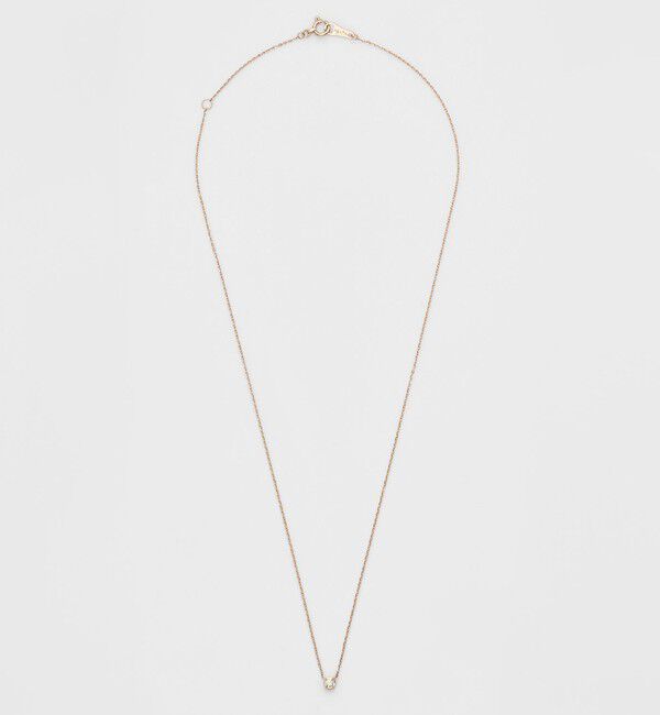 agete「《WEB限定》K10ダイヤモンドネックレス（0.03ct／ピンクゴールド）」|ネックレス|