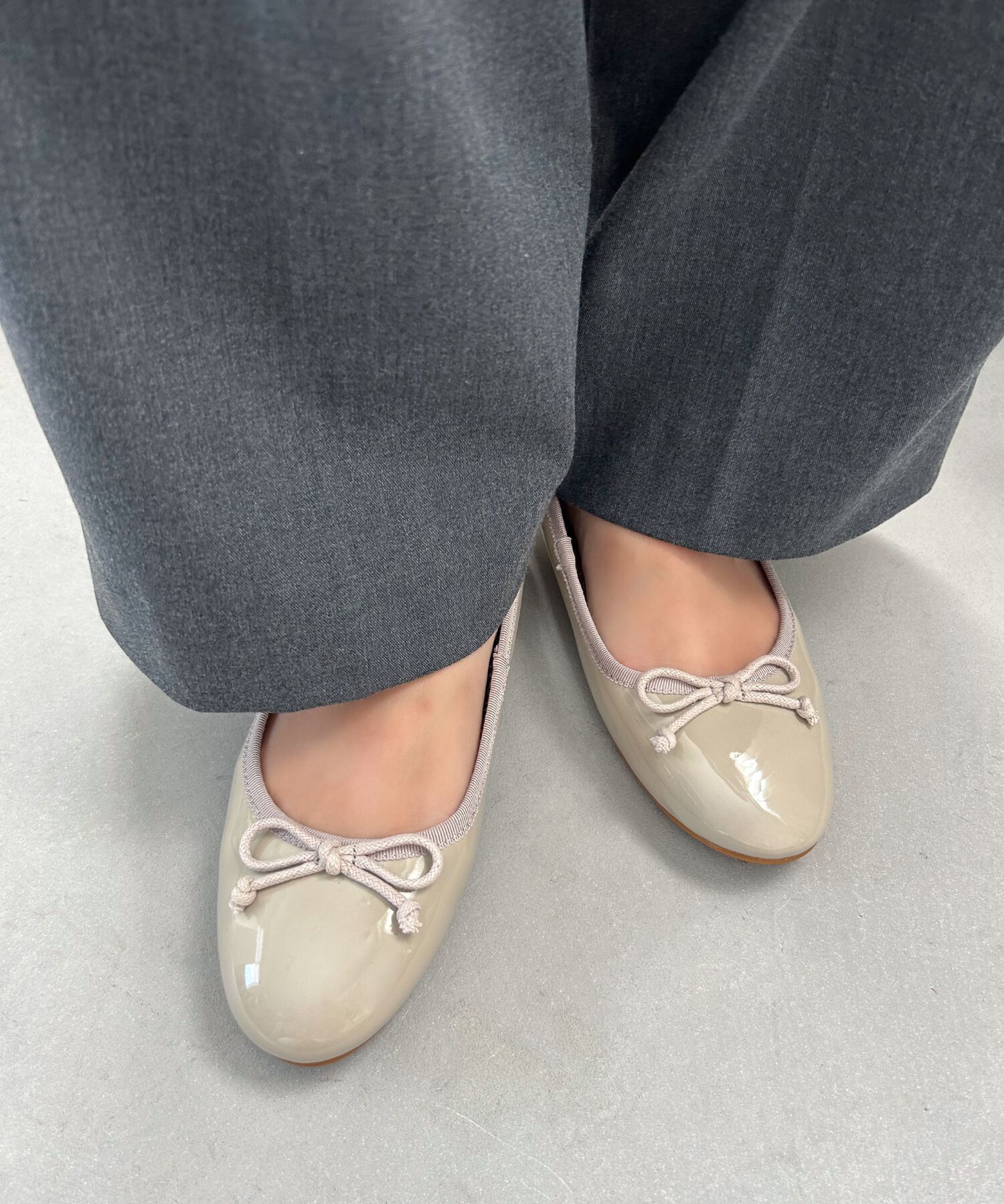 ORiental TRaffic「【 WEB限定 】 バレエシューズ /R-4006 パンプス フラット 厚手クッション エナメル ヒール1cm」|パンプス|