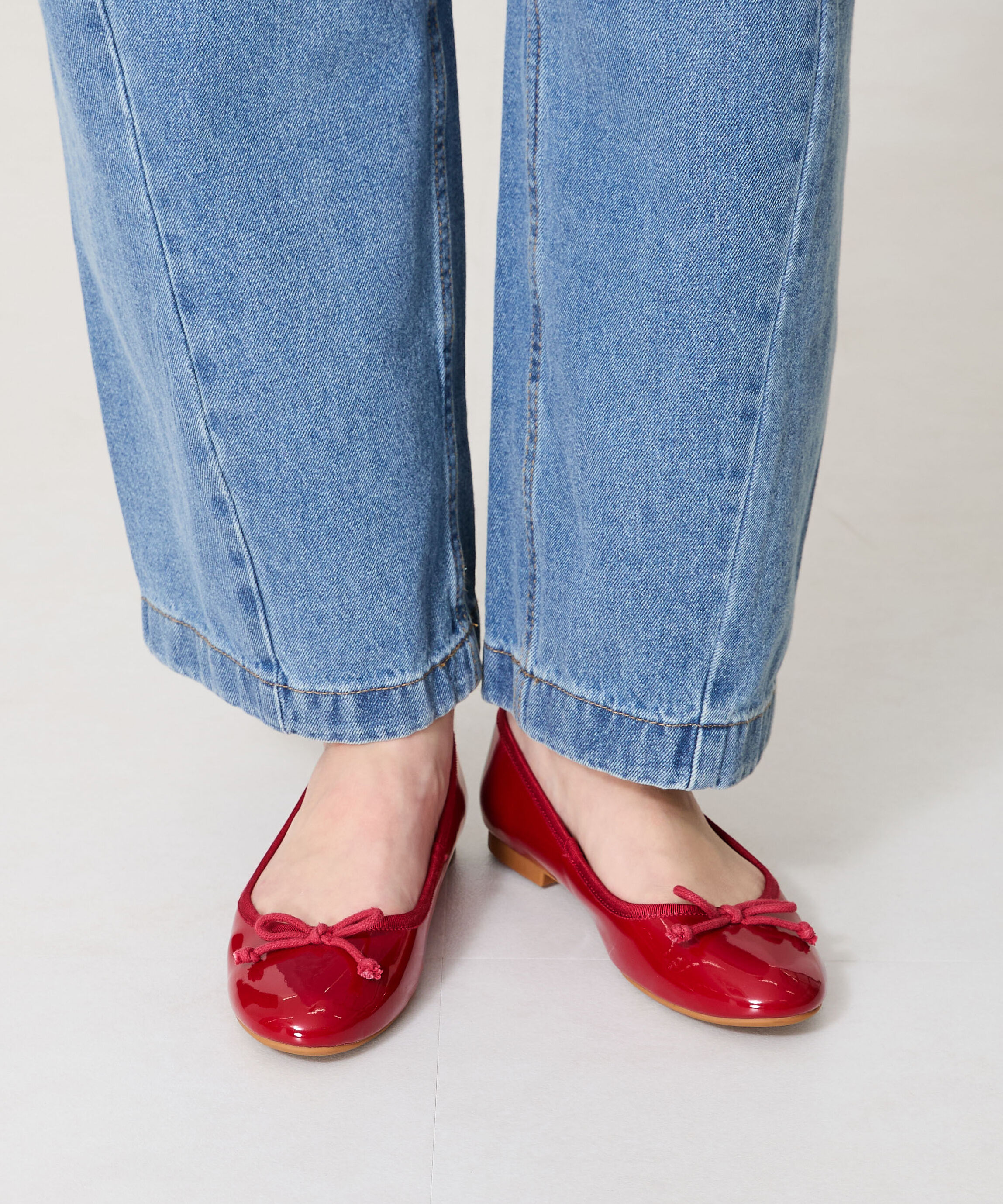 ORiental TRaffic「【 WEB限定 】 バレエシューズ /R-4006 パンプス フラット 厚手クッション エナメル ヒール1cm」|パンプス|