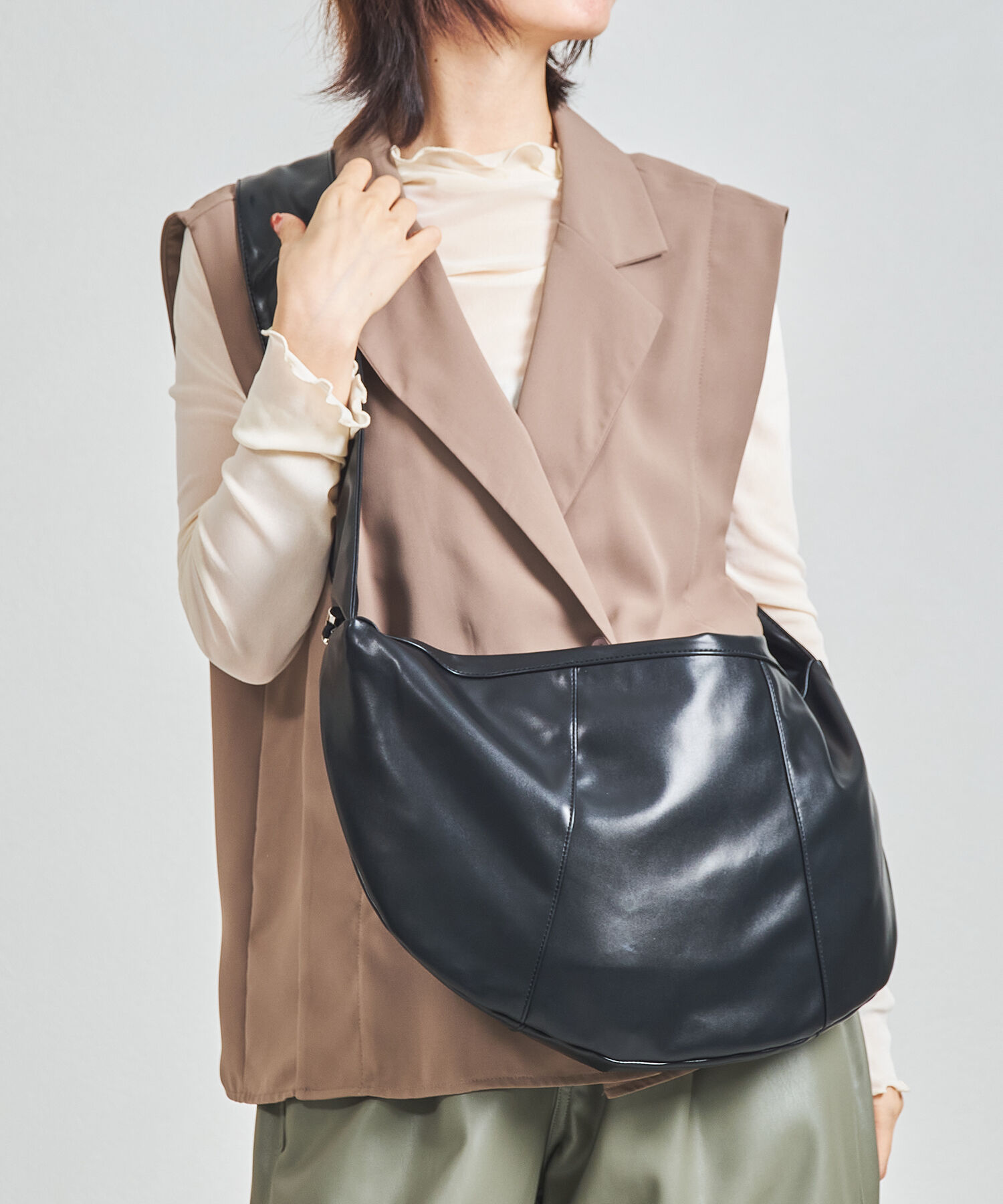 ORiental TRaffic「【BAG】ギャザーショルダーボディバッグ/BA-234 トレンド 人気 売れてる」|ショルダー・メッセンジャー|