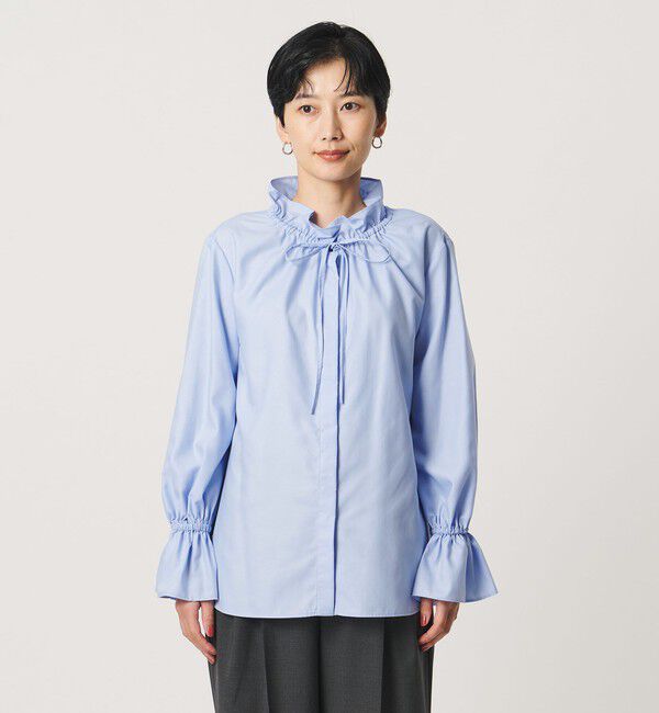 UNITED ARROWS「フリルカラー フレアスリーブ ブラウス」|シャツ・ブラウス|