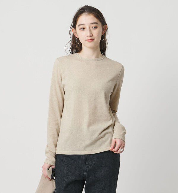 UNITED ARROWS「ラメ テンジク ロングスリーブ カットソー」|Tシャツ・カットソー|