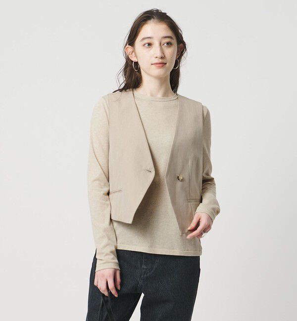 UNITED ARROWS「ラメ テンジク ロングスリーブ カットソー」|Tシャツ・カットソー|