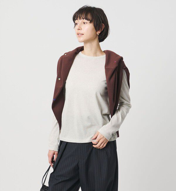 UNITED ARROWS「ラメ テンジク ロングスリーブ カットソー」|Tシャツ・カットソー|SILVER