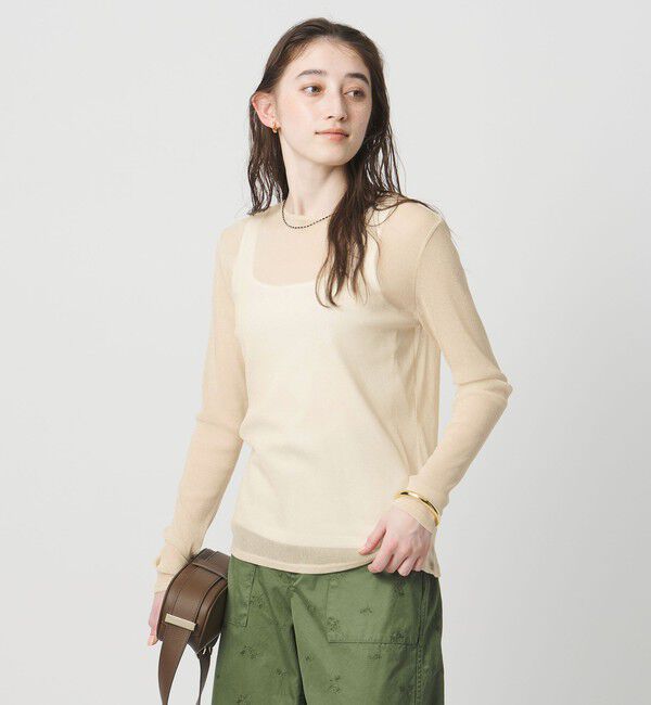 UNITED ARROWS「チュールジャージー グリッター カットソー」|Tシャツ・カットソー|GOLD