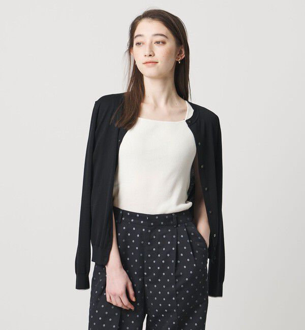 UNITED ARROWS「リブ スクエア キャミソールニット ‐ウォッシャブル‐」|タンクトップ|
