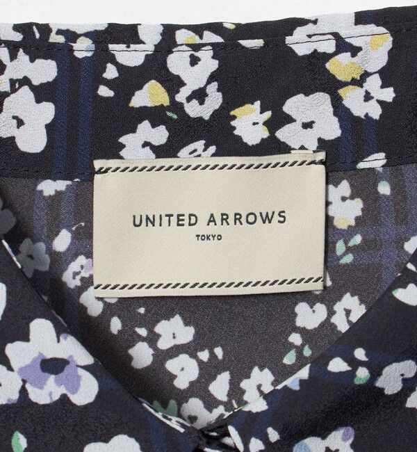 UNITED ARROWS「チェック フラワー プリント ブラウス」|シャツ・ブラウス|