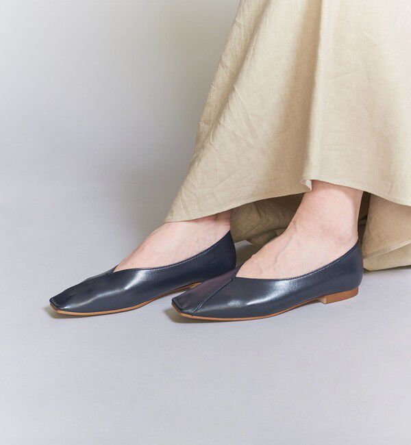 BEAUTY&YOUTH UNITED ARROWS「Vカットステッチ フラットシューズ」|バレエシューズ|
