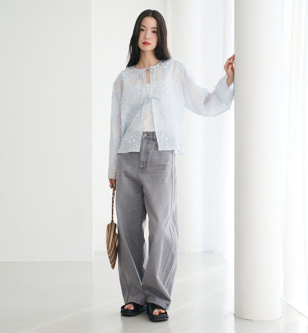 BEAUTY&YOUTH UNITED ARROWS「セルロースナイロン エンブロイダリーシャツ 2WAY」|シャツ・ブラウス|