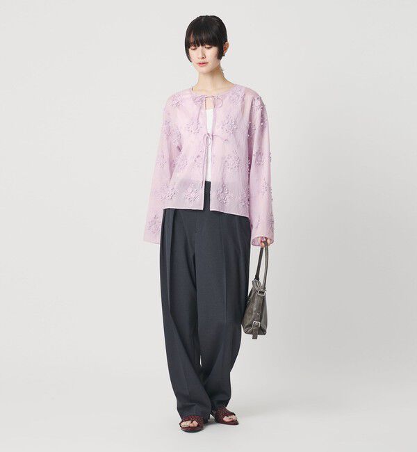 BEAUTY&YOUTH UNITED ARROWS「セルロースナイロン エンブロイダリーシャツ 2WAY」|シャツ・ブラウス|
