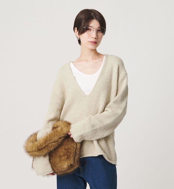 BEAUTY&YOUTH UNITED ARROWS「テープヤーン ディープVネック ニット」|ニット・セーター|