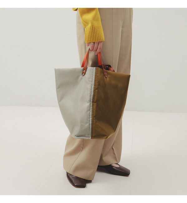 BEAMS SELECTION for WOMEN「LA TESORINA / NASTRO トートバッグ」|トートバッグ|BEIGE_GRAY&times;OLIVE