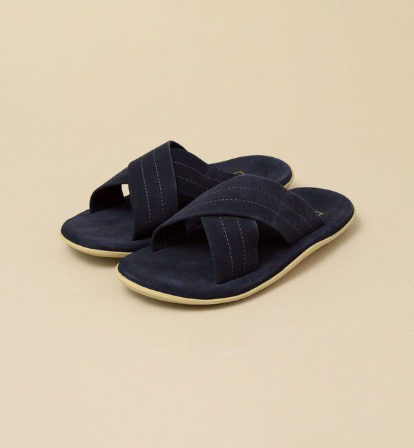 SHIPS「ISLAND SLIPPER: SHIPS(シップス) 別注 クロスストラップ サンダル」|サンダル|ネイビー