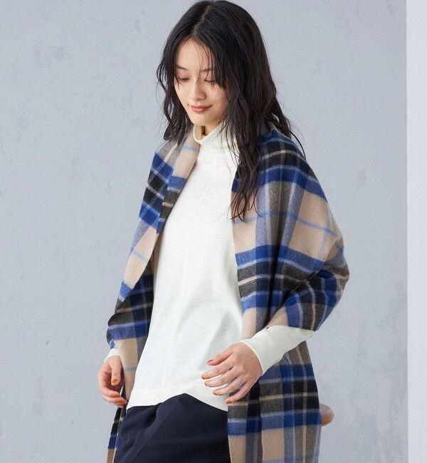SHIPS for women「《一部予約》チェック カシミヤ ストール」|ストール|