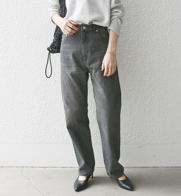 SHIPS any「ハイライズ デニムパンツ［SHIPS any DENIM］」|デニム|ブラック