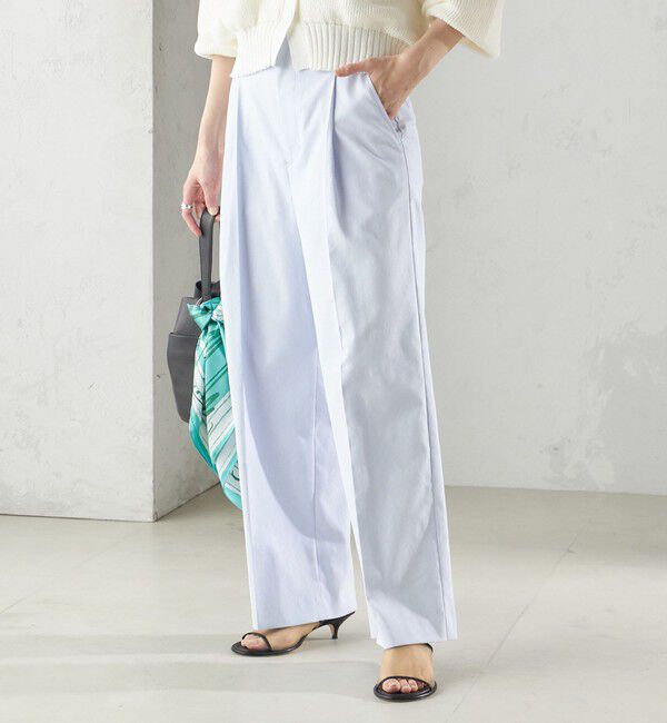 SHIPS for women「〈手洗い可能 〉ドライオックス フロント タック ストレート パンツ 25SS」|その他|