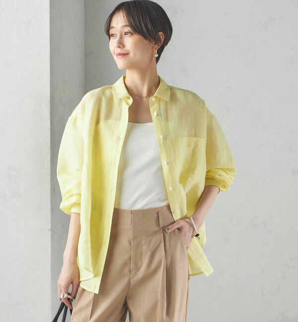 SHIPS for women「〈手洗い可能〉IMPERIAL LINEN オーバー シャツ」|シャツ・ブラウス|