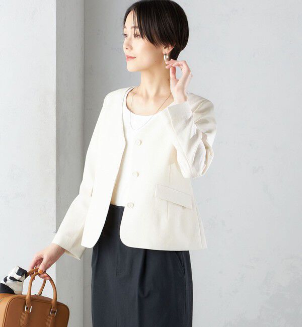 SHIPS for women「〈接触冷感/UVカット〉シャドー サッカー ジャケット（セットアップ対応）◇」|その他|