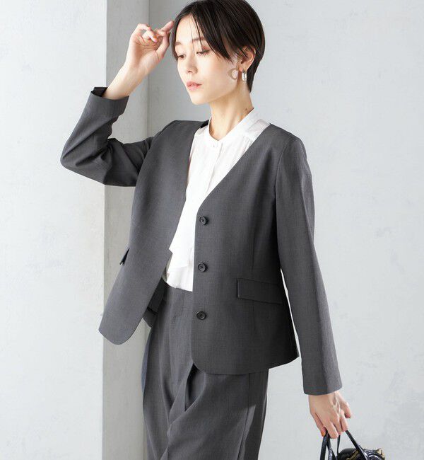 SHIPS for women「〈接触冷感/UVカット〉シャドー サッカー ジャケット（セットアップ対応）◇」|その他|