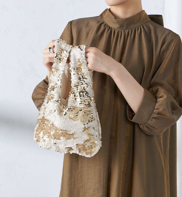 SHIPS for women「troisiemeCHACO:スパンコール バッグ」|ハンドバッグ|