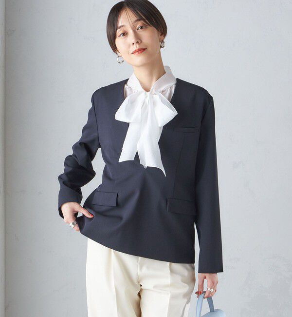 SHIPS for women「ストレッチ ツイル プルオーバー ジャケット(セットアップ対応)」|その他|