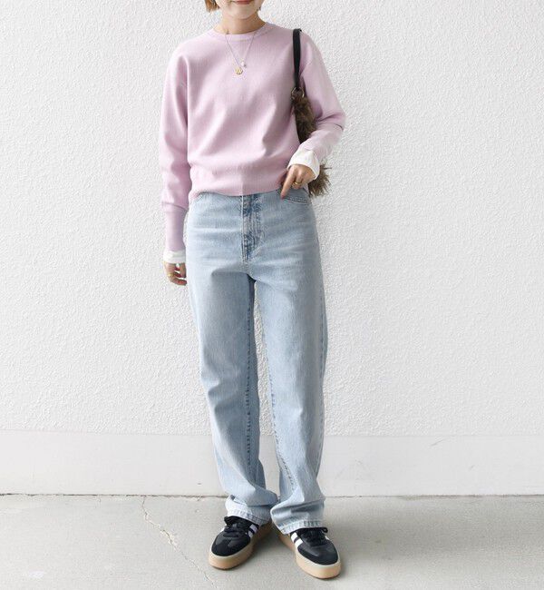 SHIPS for women「〈手洗い可能〉ラメ クルーネック ニット プルオーバー」|ニット・セーター|