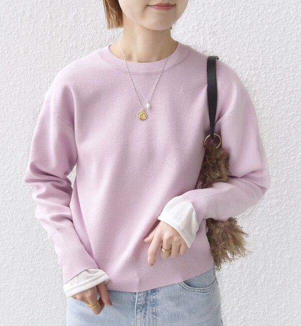SHIPS for women「〈手洗い可能〉ラメ クルーネック ニット プルオーバー」|ニット・セーター|