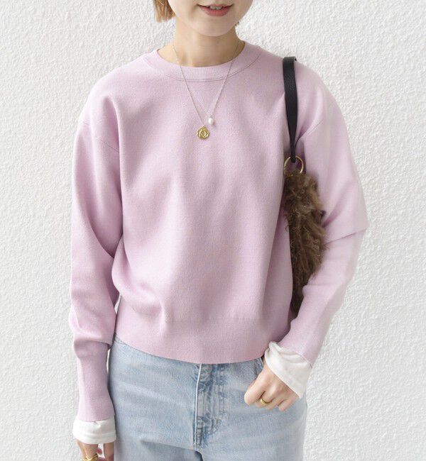SHIPS for women「〈手洗い可能〉ラメ クルーネック ニット プルオーバー」|ニット・セーター|