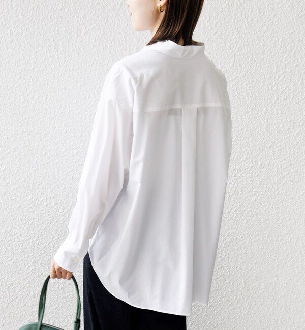 SHIPS for women「SHIPS Primary Navy Label:コットン タイプライター ビッグ シャツ」|シャツ・ブラウス|