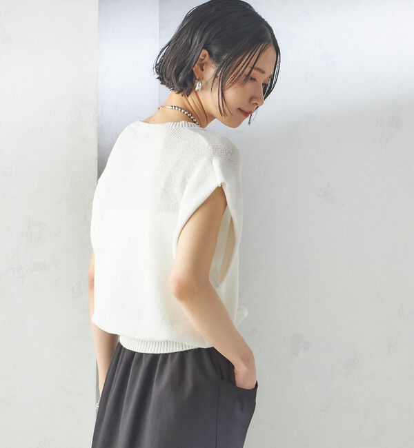 SHIPS for women「〈手洗い可能〉ポリエステル 麻 スキッパー プルオーバー」|プルオーバー|